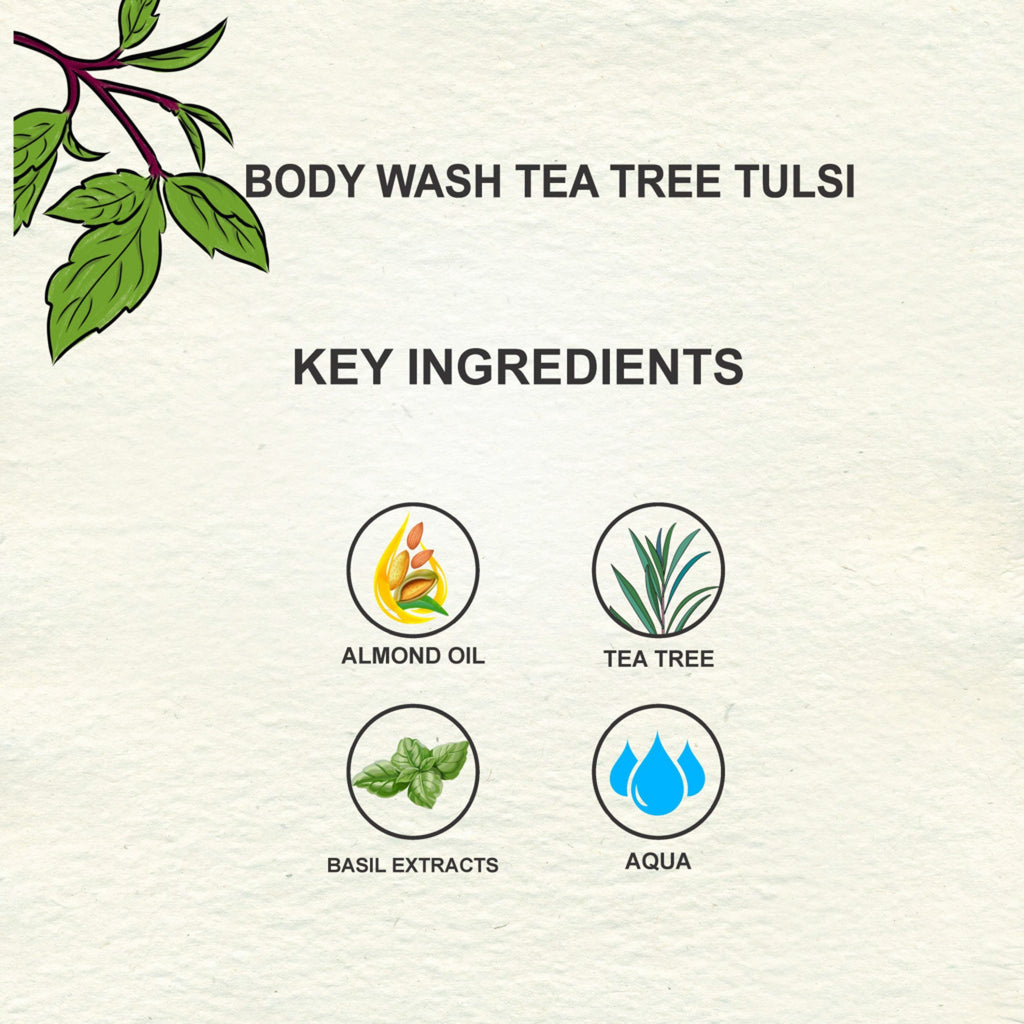 Love Eath Body Wash With Tea Tree & Tulsi - 100 ml