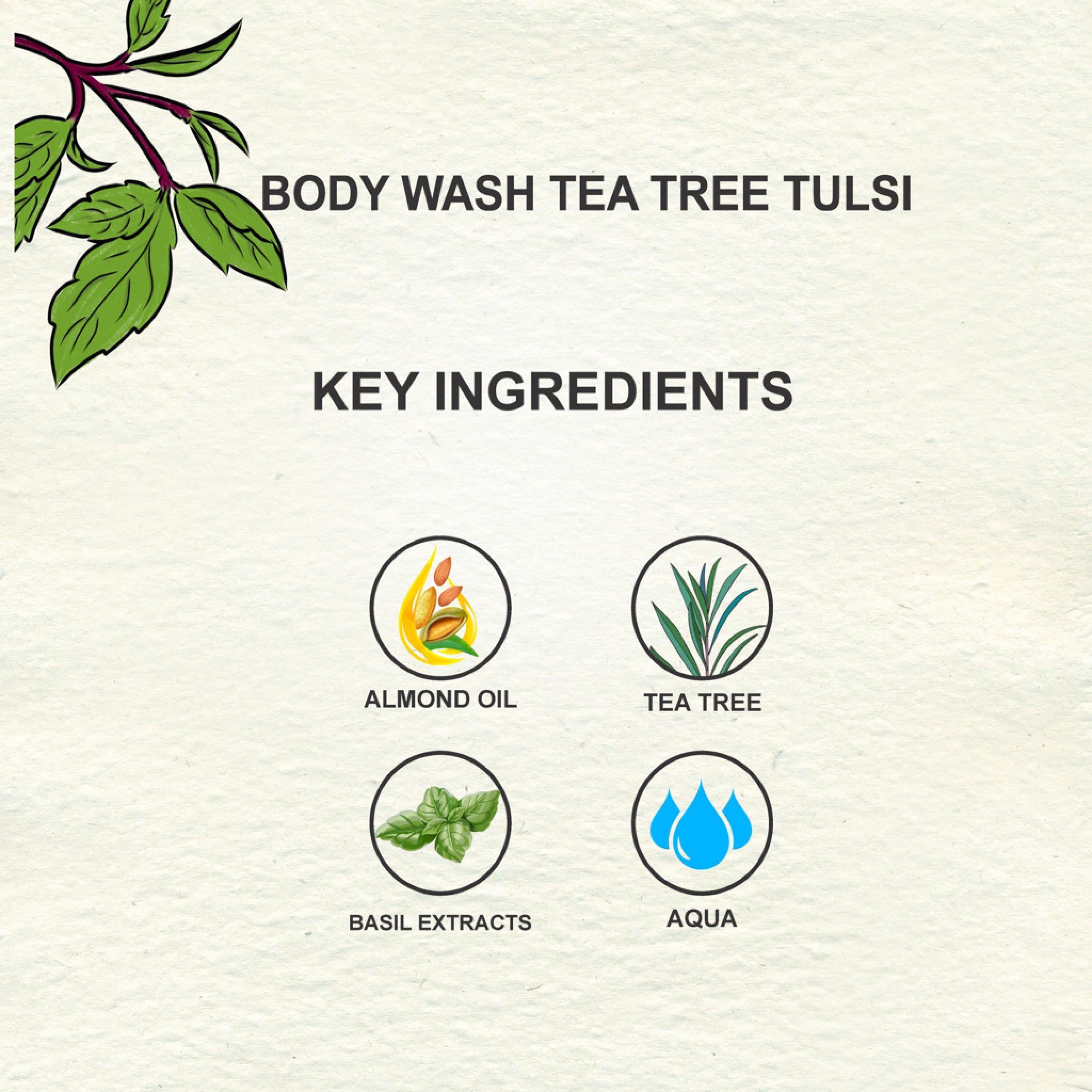 Love Eath Body Wash With Tea Tree & Tulsi - 100 ml