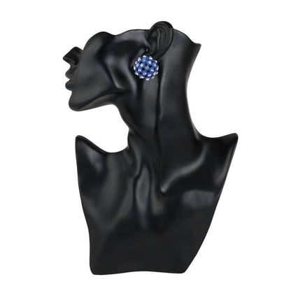 Trendoo Jewelry Gold-Polished Stylish Fancy Blue Studs