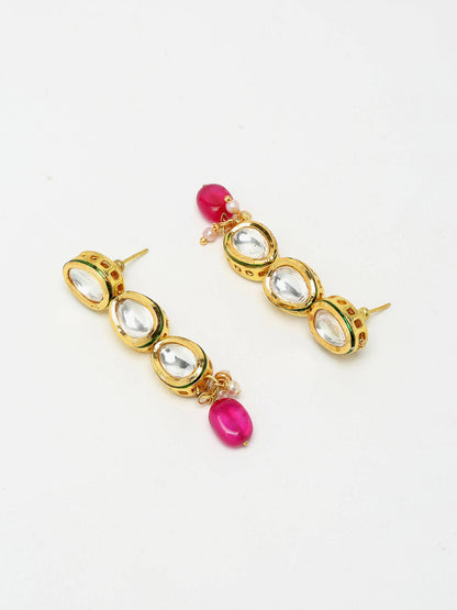 Kundan Choker With Earrings - Ruby Raang
