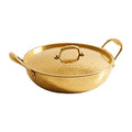 Artarium Brass Kadai with Kalai (Tin Coating) and Lid