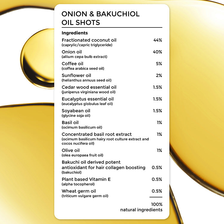 Brillare Onion & Bakuchiol Oil Shots and Onion Oil Combo
