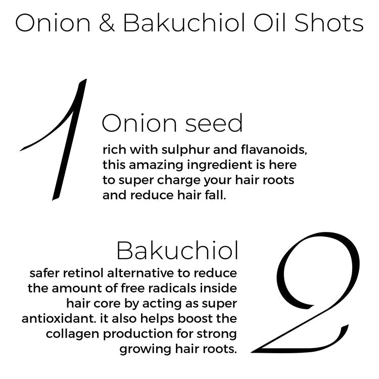 Brillare Onion & Bakuchiol Oil Shots and Onion Oil Combo