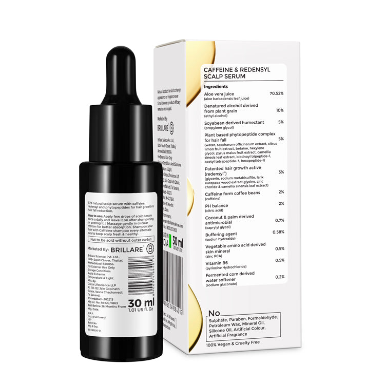 Brillare Caffeine & Redensyl Scalp Serum For Hair Growth - 30 ml
