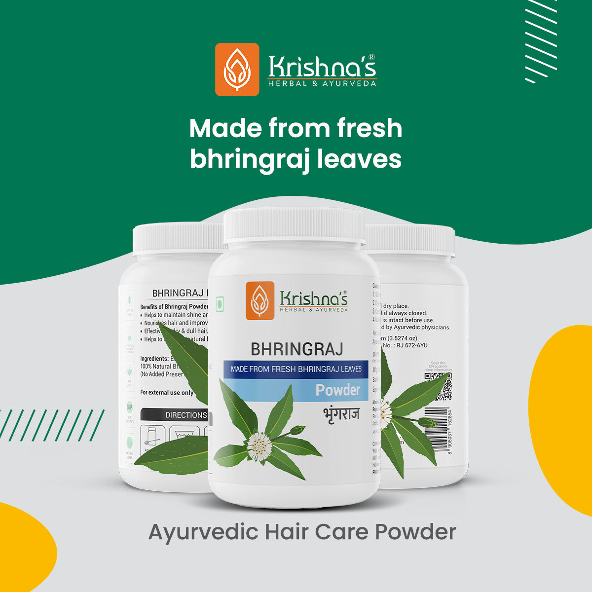 Krishna'S Herbal & Ayurveda Bhringraj Powder