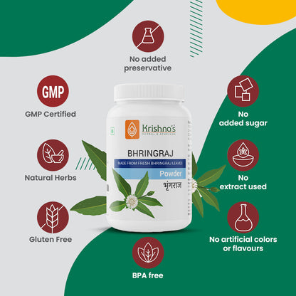 Krishna'S Herbal & Ayurveda Bhringraj Powder
