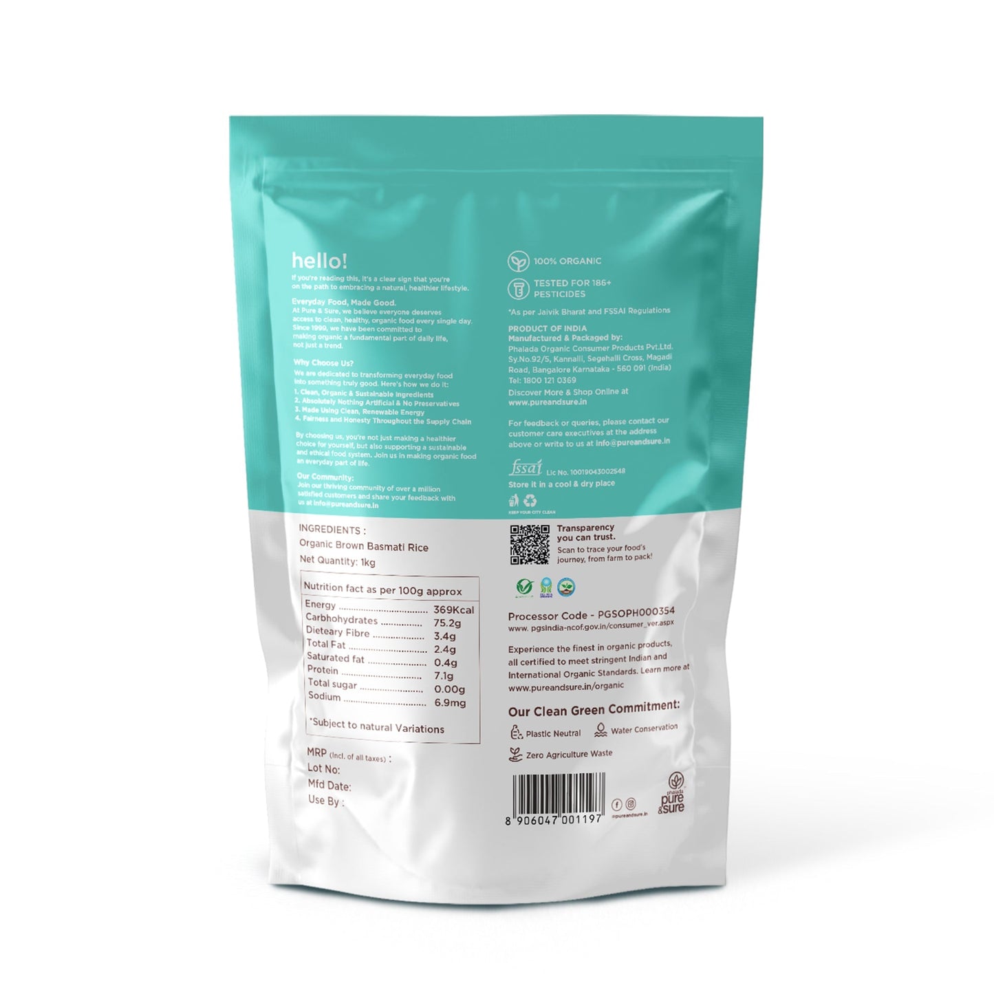 Pure & Sure Organic Basmati Rice - Brown