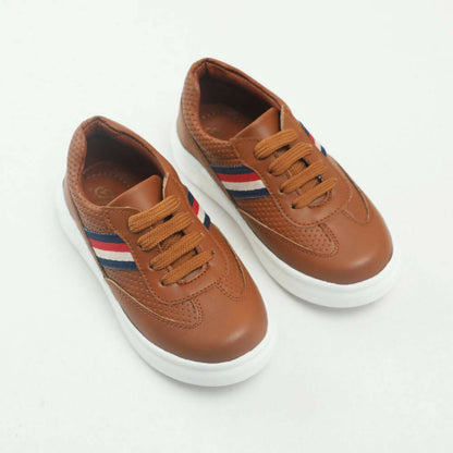 Tiny Bugs Boys Lace Up Casual Sheos - Tan
