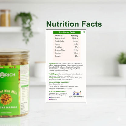 Sorich Organics Millet Nut Mix – Pudina Masala Crunchy & Healthy Snack