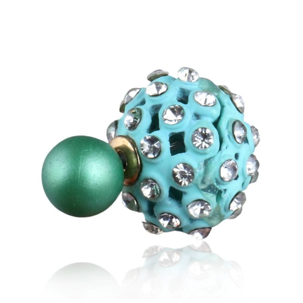 Trendoo Jewelry Gold-Polished Stylish Blue Studs