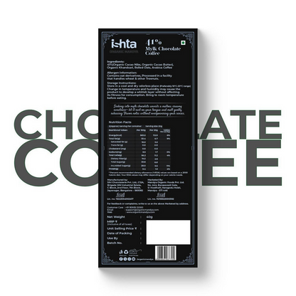 Organic Mandya 41% Mylk Chocolate with coffee