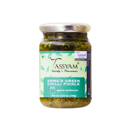 Tassyam Organics Green Chilli Pickle