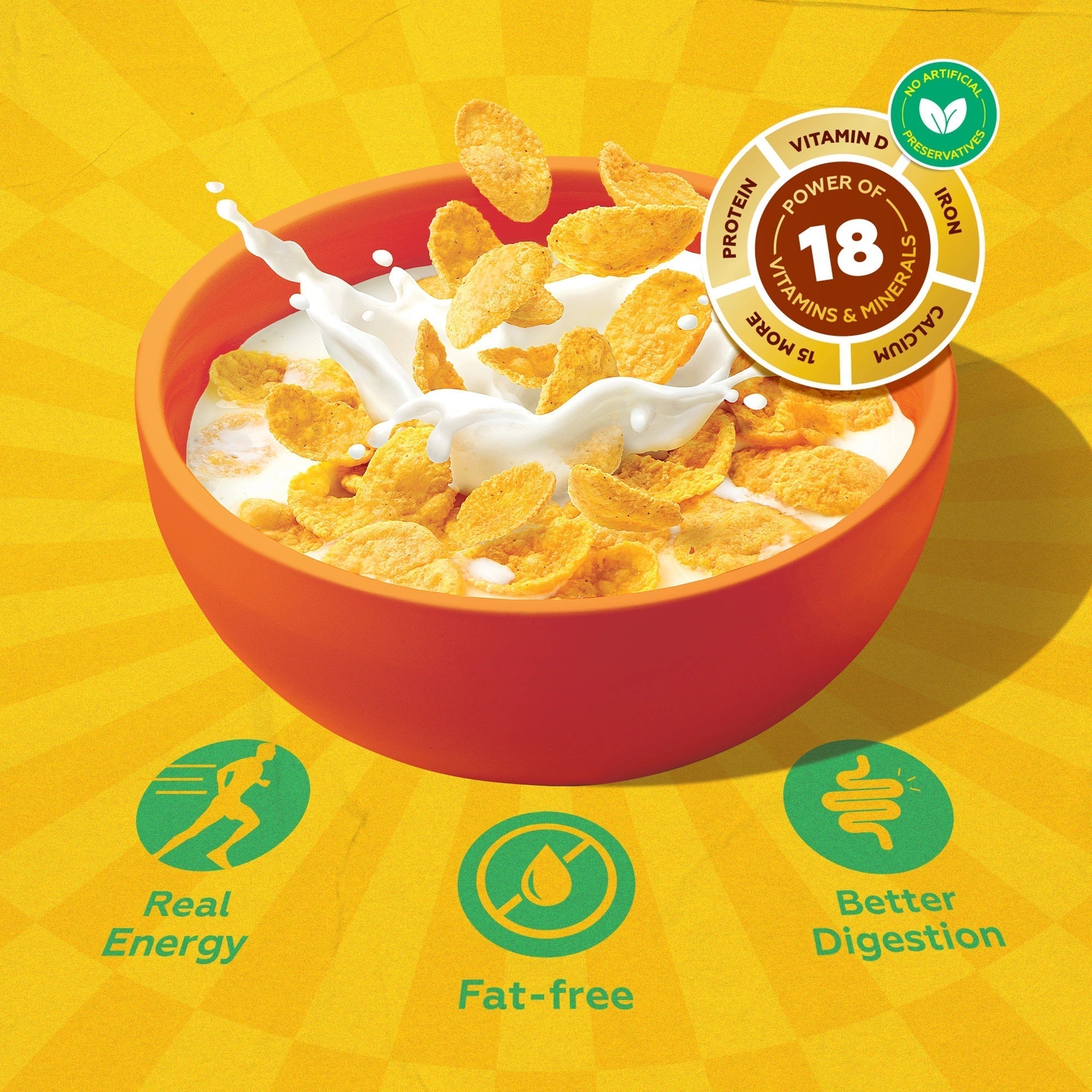 Yogabar Corn Flakes Plain & Crunchy - 425 gms