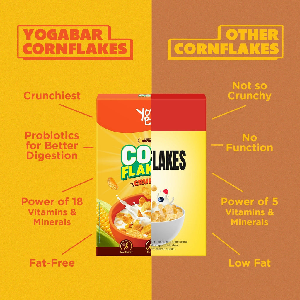 Yogabar Corn Flakes Plain & Crunchy - 425 gms