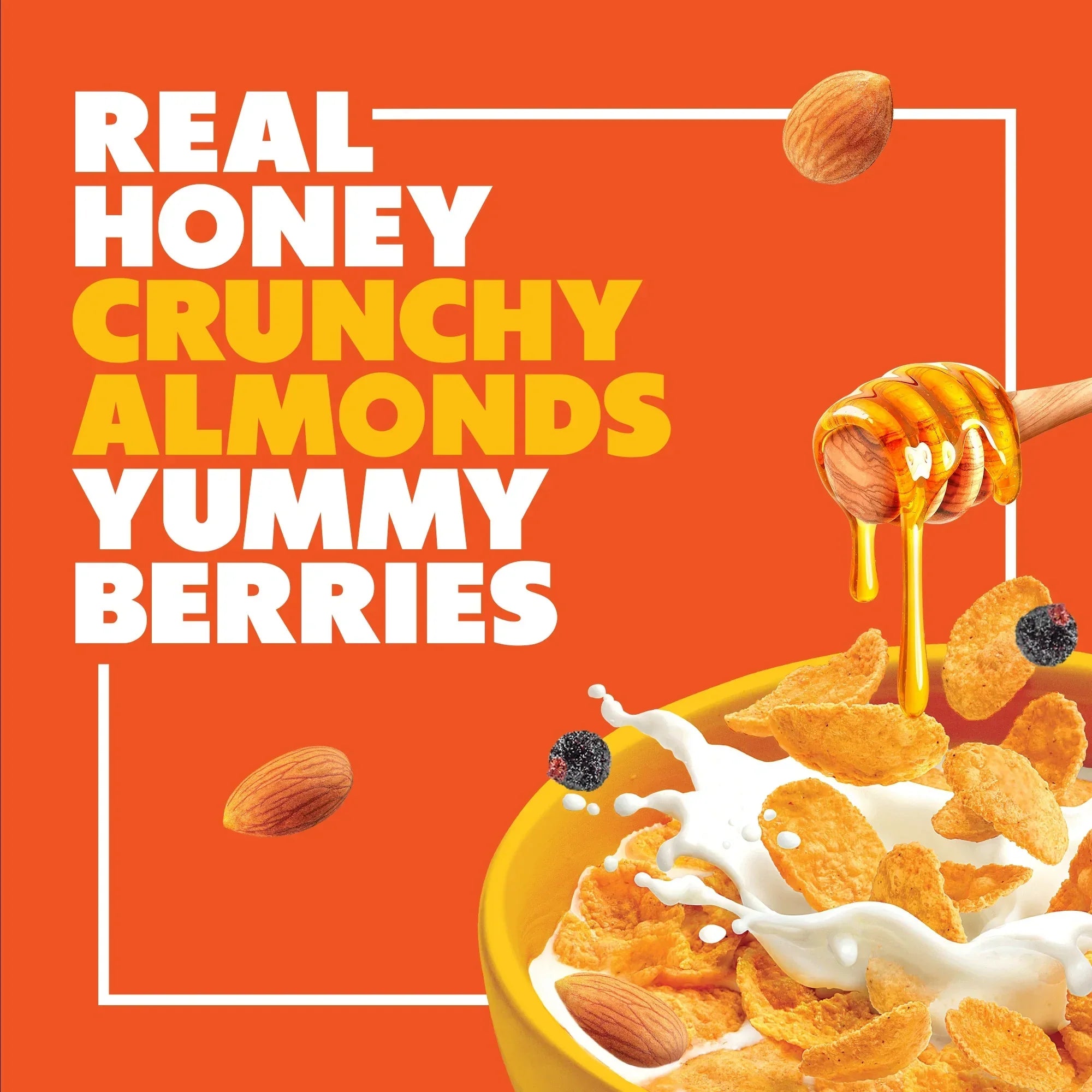 Yogabar Corn Flakes Honey Almond - 250 gms