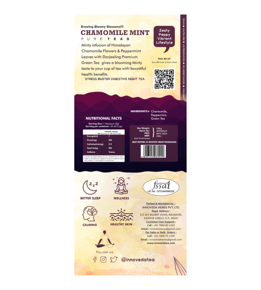 Innoveda Chamomile Mint Green Tea