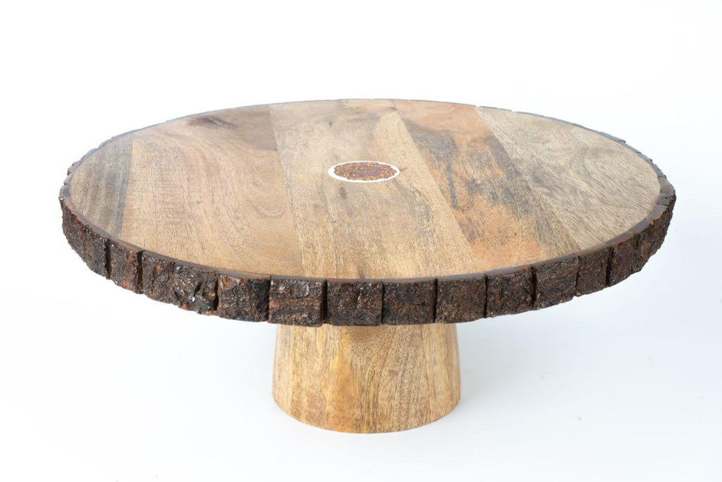 Bark Finish Cake Stand
