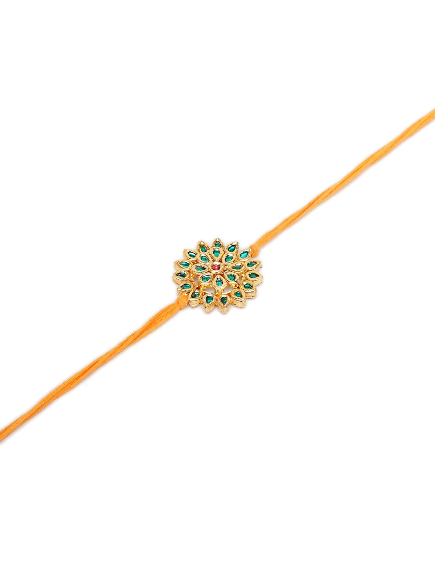 Designer kundan Rakhi - Ruby Raang