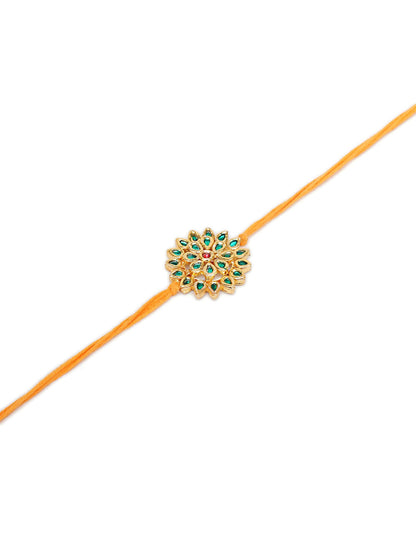 Designer kundan Rakhi - Ruby Raang