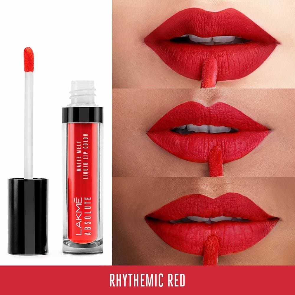 Lakme Absolute Matte Melt Liquid Lip Color Rhythmic Red - 6 ml