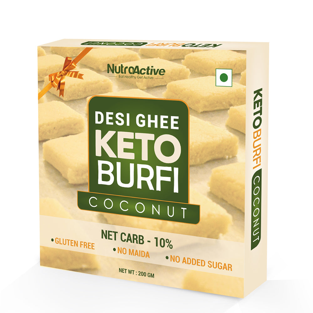 NutroActive Desi Ghee Keto Coconut Barfi