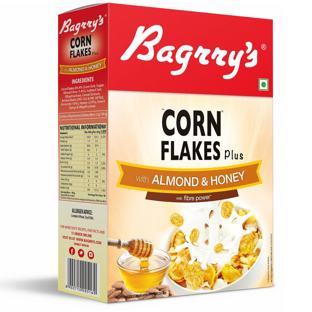 Bagrry's Corn Flakes Plus - Almond and Honey