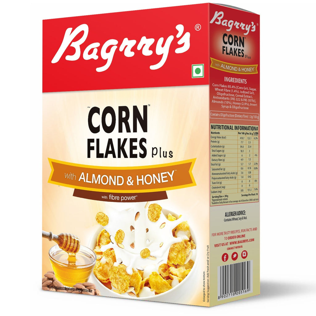Bagrry's Corn Flakes Plus - Almond and Honey