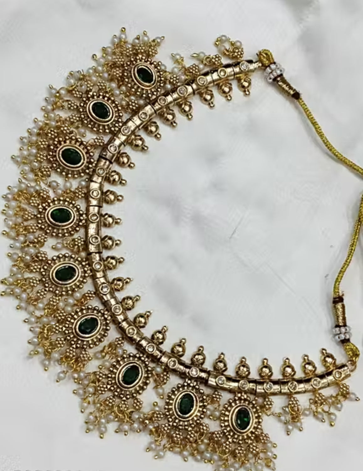 Jewel City Traditional Handcrafted Gold-Plated Temple Jewelry – Ethnic Bridal Necklace Set for Weddings, Parties and Festivals