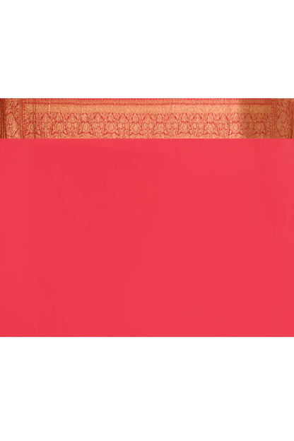 Joban Fashion Ink Blue Crepe Chiffon Pure Handloom Banarasi Silk Saree