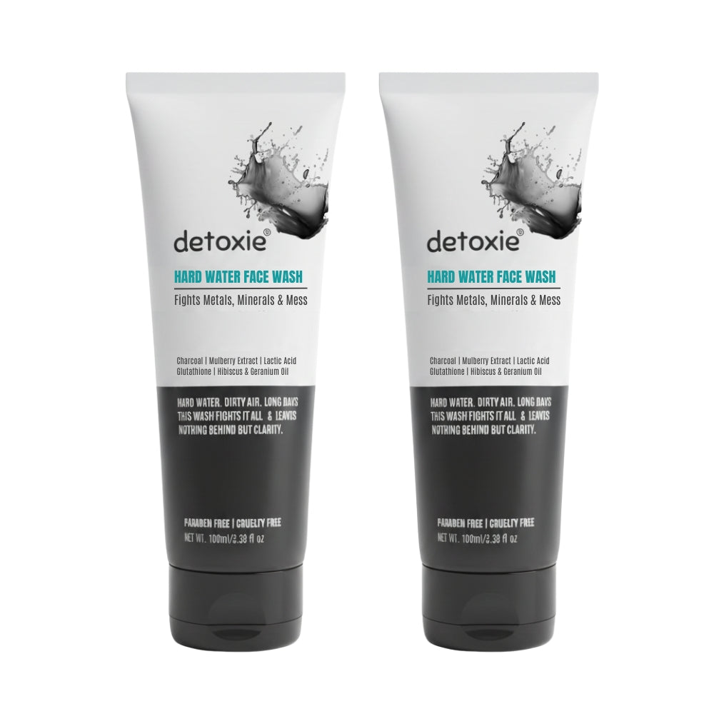 Detoxie Charcoal Hard Water Face Wash with Charcoal & Mulberry Extract