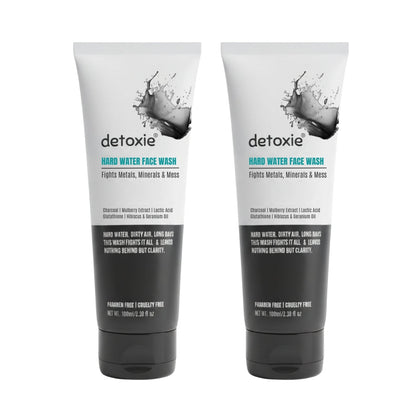 Detoxie Charcoal Hard Water Face Wash with Charcoal & Mulberry Extract
