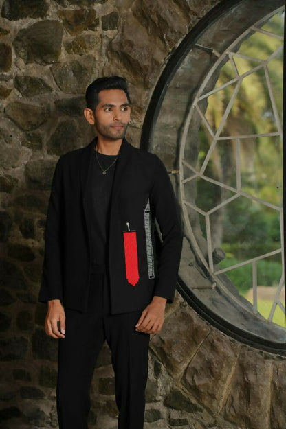 Statement Embroidered Black Co-Ord Set by Hilo Design