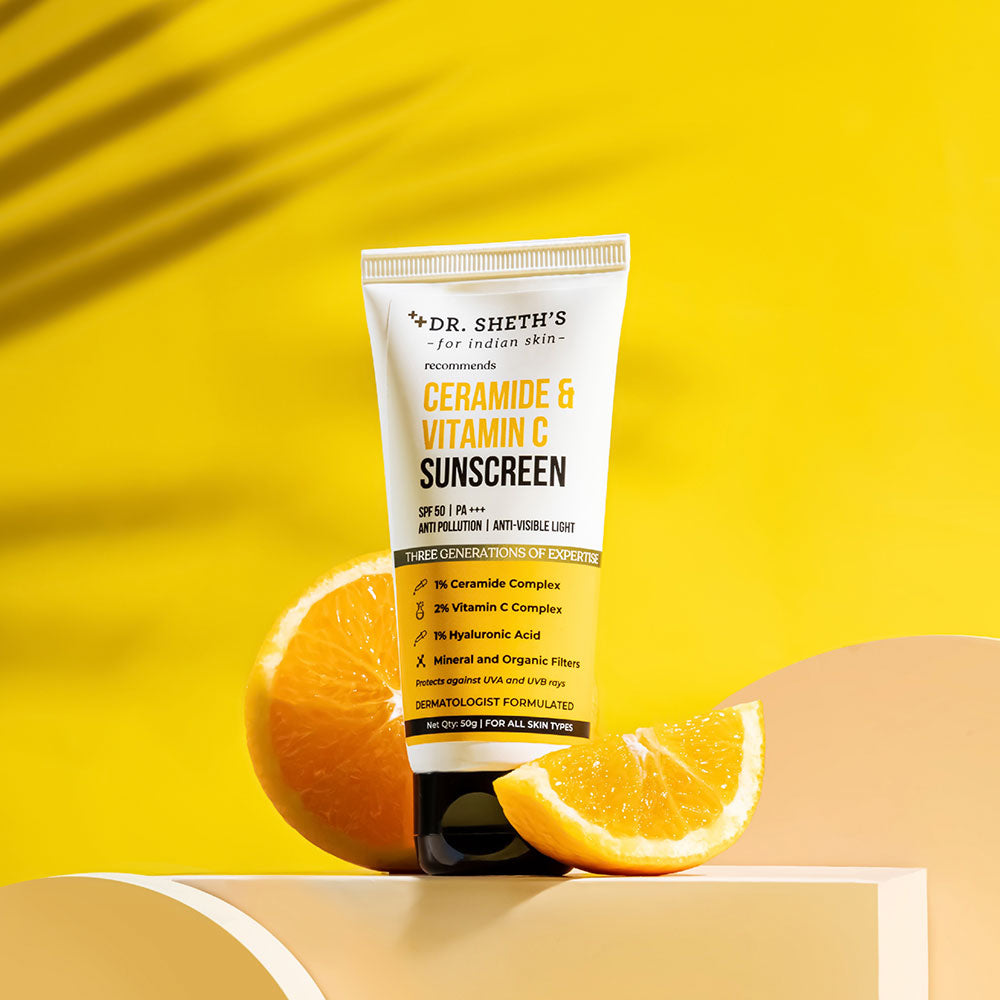 Dr. Sheth's Ceramide & Vitamin C Sunscreen SPF 50 & PA +++ - 50 gms