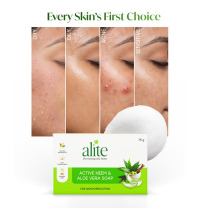 Alite Neem & Aloe Vera Soap for Gentle Daily Cleansing