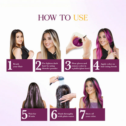 Cosglam Semi Permanent Hair Color for Women & Men (#22 French Plum)