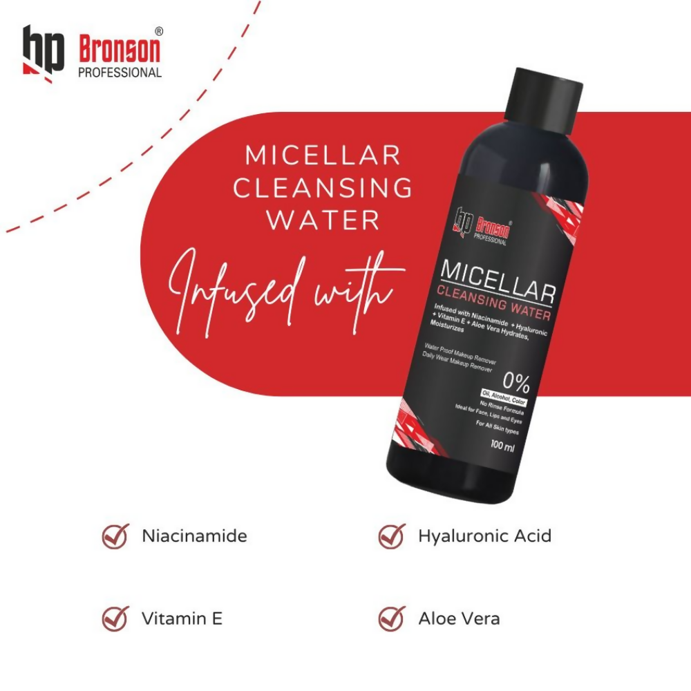 Bronson Professional Micellar Cleansing Water infused with Niacinamide & Hyaluronic Acid Makeup Cleanser