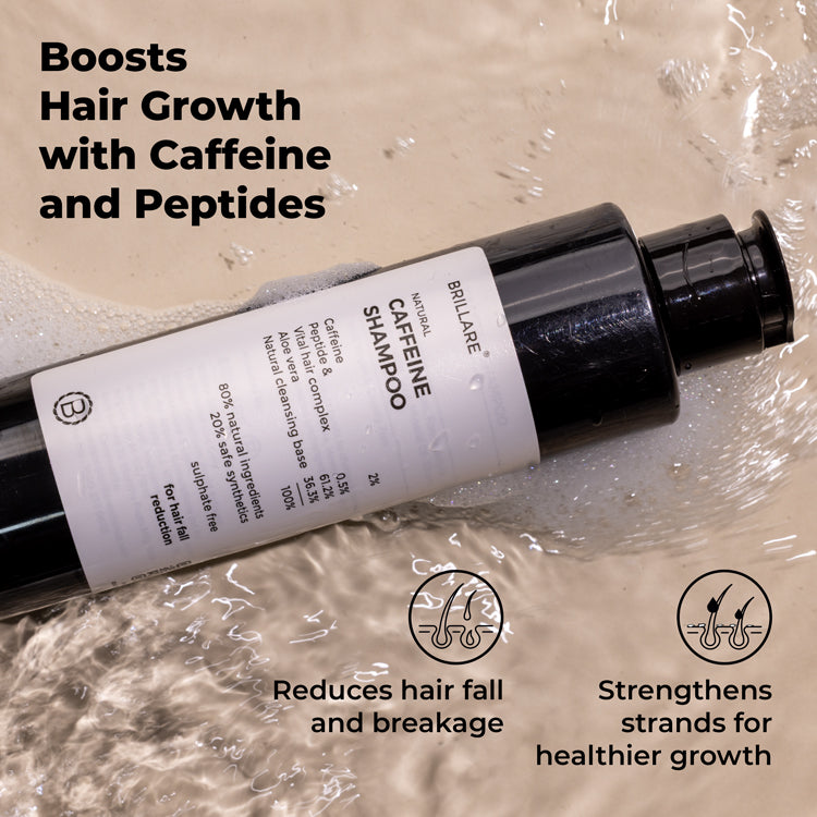 Brillare Caffeine Shampoo For Reducing Hair Loss and Breakage - 200 ml