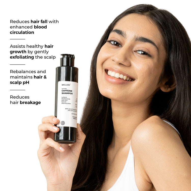 Brillare Caffeine Shampoo For Reducing Hair Loss and Breakage - 200 ml