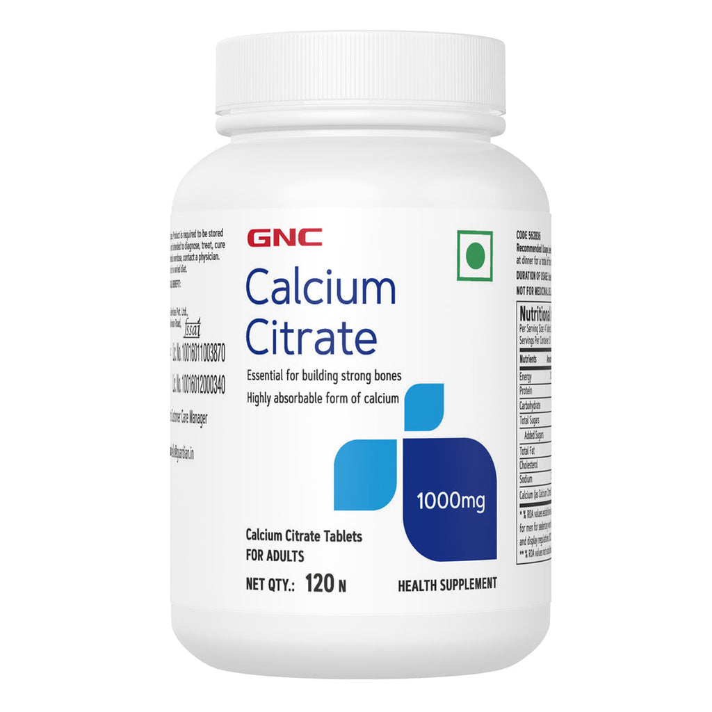 GNC Calcium Citrate Vegetarian Capsules – 120 Caps