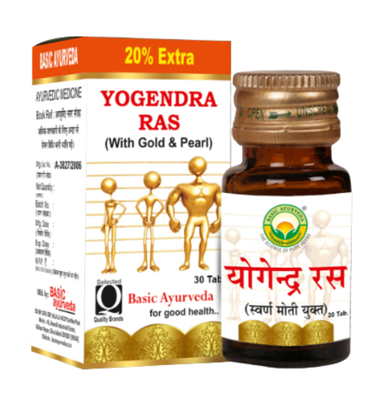 Basic Ayurveda Yogendra Ras (With Gold & Pearl) Tablets