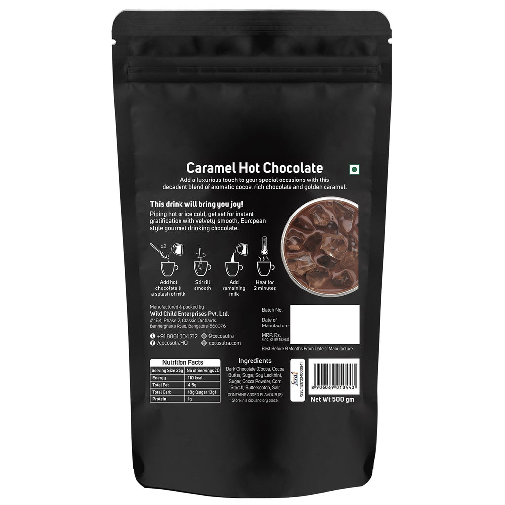 Cocosutra Caramel Hot Chocolate Mix