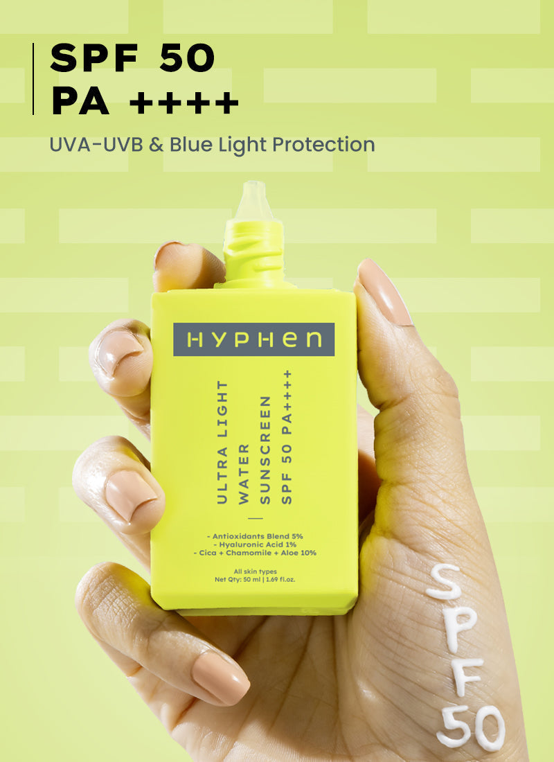 Hyphen Ultra Light Water Sunscreen Spf 50 Pa ++++ - 50 ml