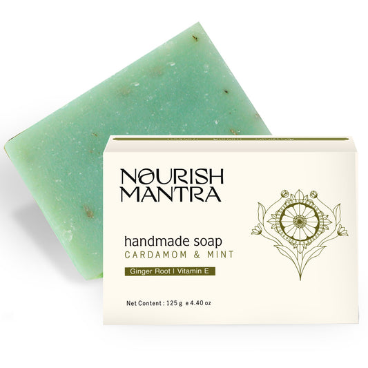 Nourish Mantra Cardamom & Mint Handmade Bathing Bar Soap - 125 gms