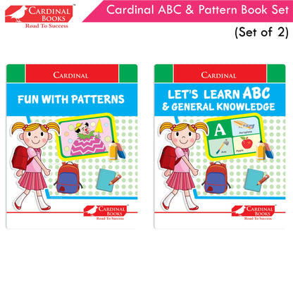 Cardinal ABC & Pattern Book Set (Set Of 2)| Alphabet Picture Book|General Knowledge Book|Pattern Writing Book| Combo Book for Kids| Ages 3-5 Years
