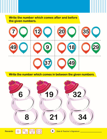 Cardinal Mathematics Primer B|Senior KG|Pattern & Shapes|Number 1-100|Skip Counting|Fun Learning Maths Activity Book| Ages 3-7 Years