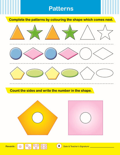 Cardinal Mathematics Primer B|Senior KG|Pattern & Shapes|Number 1-100|Skip Counting|Fun Learning Maths Activity Book| Ages 3-7 Years