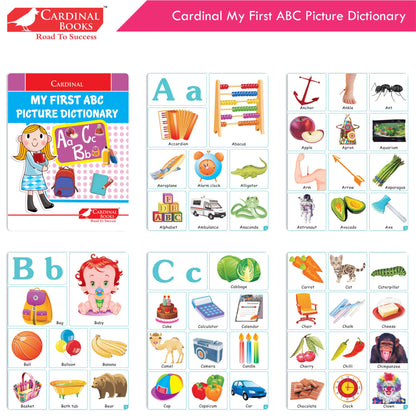 Cardinal My First Alphabet Books Set of 4| Alphabet Picture Book| My First ABC & Number Book| Picture Dictionary| Kindergarten Book| Ages 3-6 Years