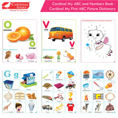 Cardinal My First Alphabet Books Set of 4| Alphabet Picture Book| My First ABC & Number Book| Picture Dictionary| Kindergarten Book| Ages 3-6 Years