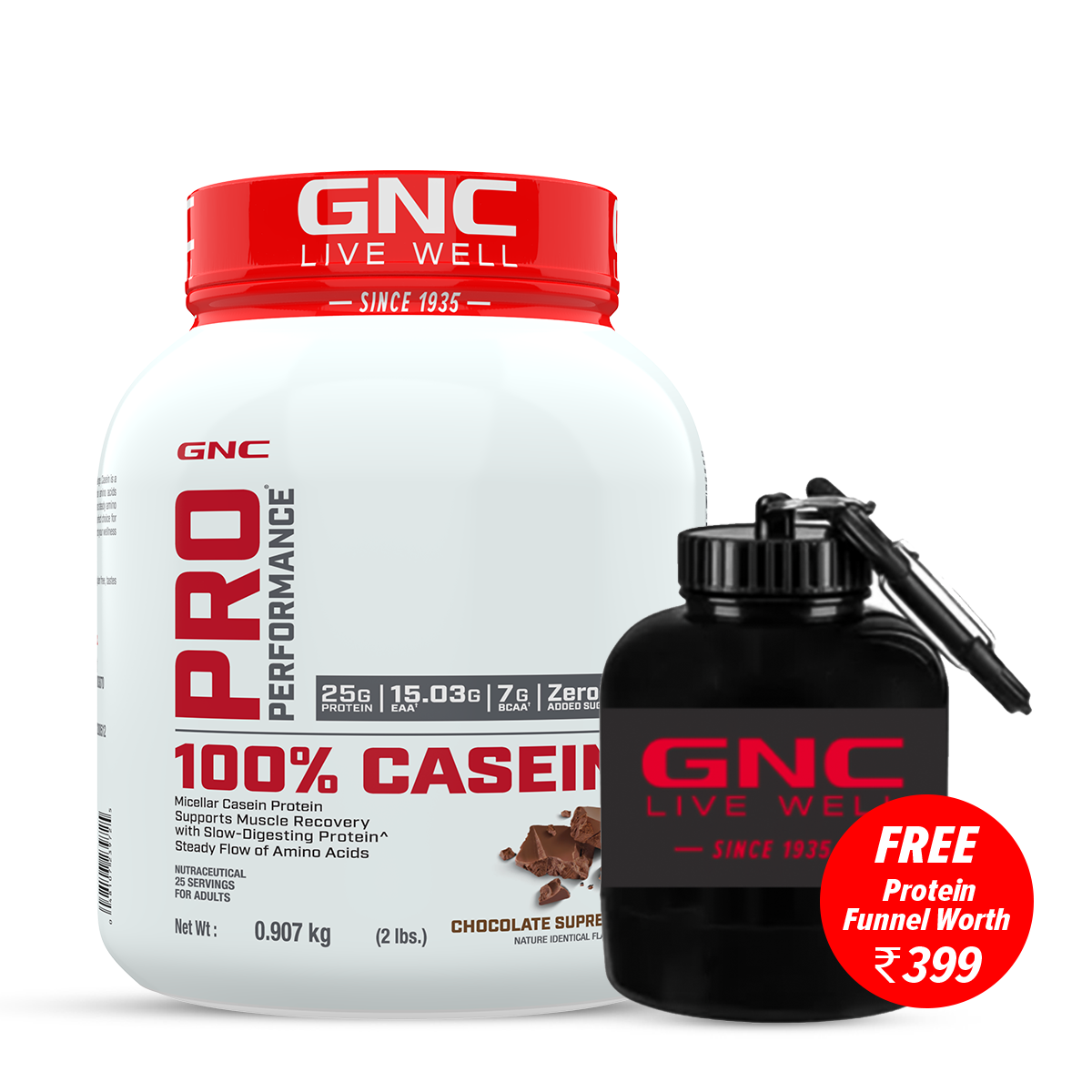 GNC Natural Casein Powder - 907 gms