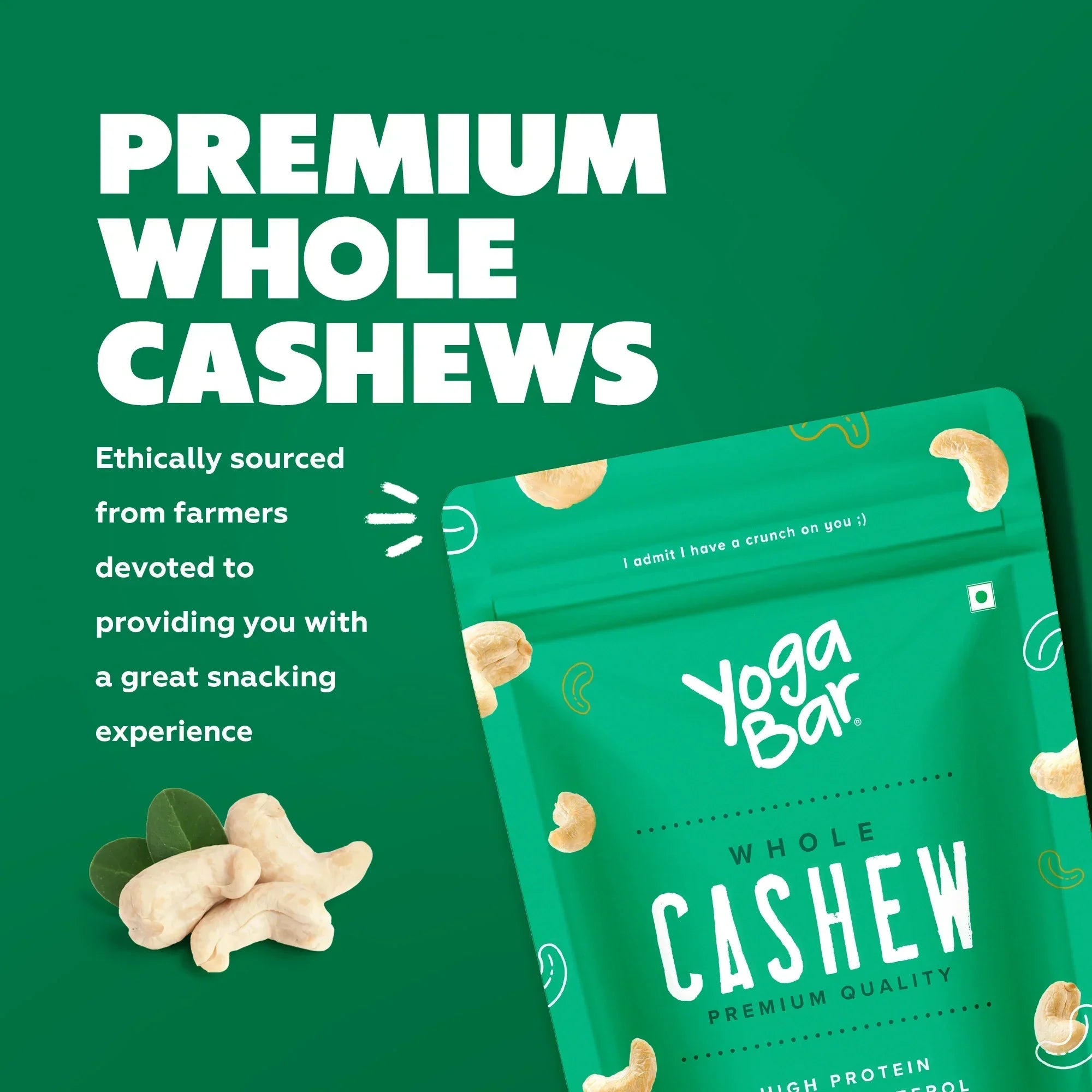 Yogabar Whole Cashews  - 200 gms